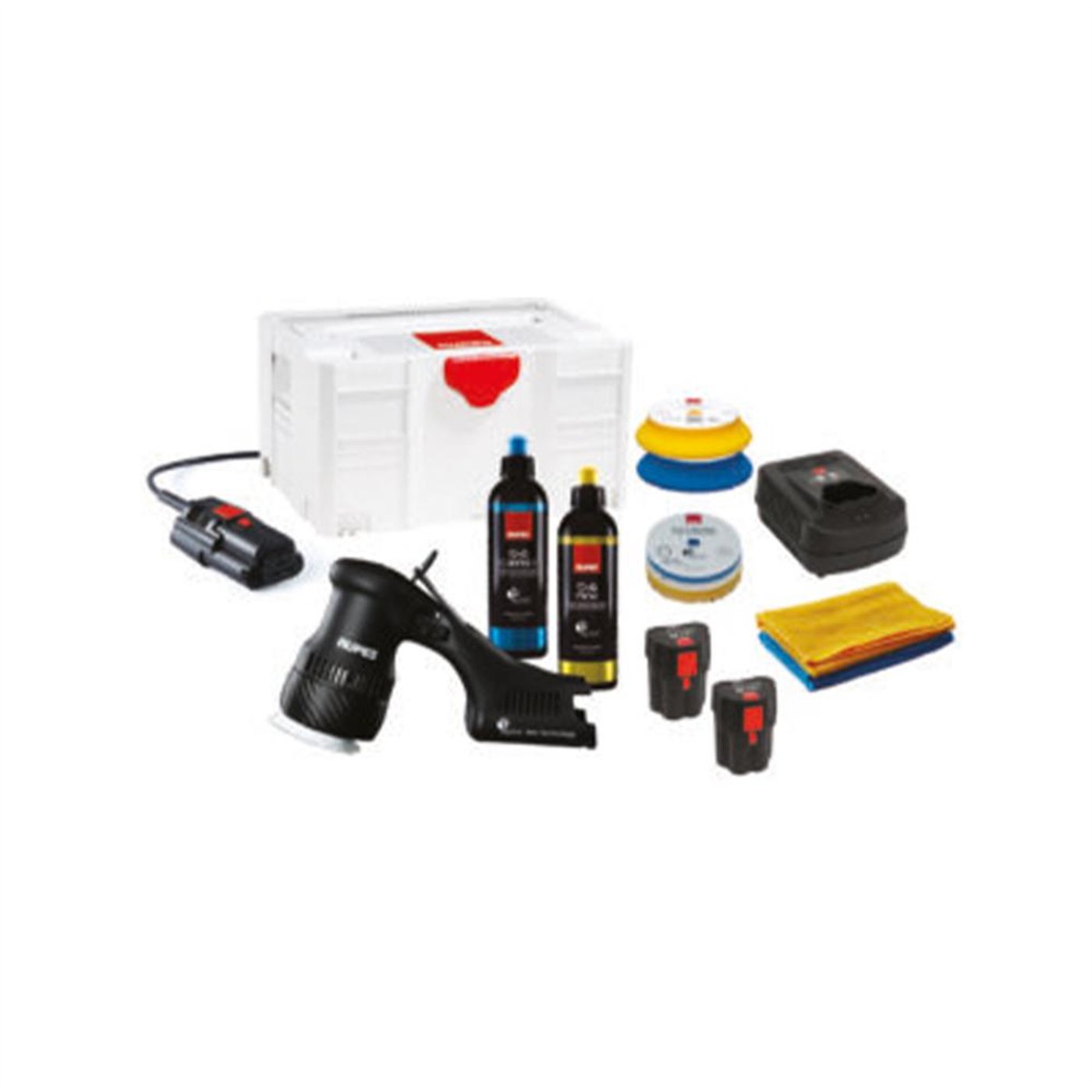 RUPES IBRID MINI LUCIDATRICE KIT STB-HLR75+CHARGER+2 BATTERY PACK+POWER SUPPLY IN SYSTAINER 
