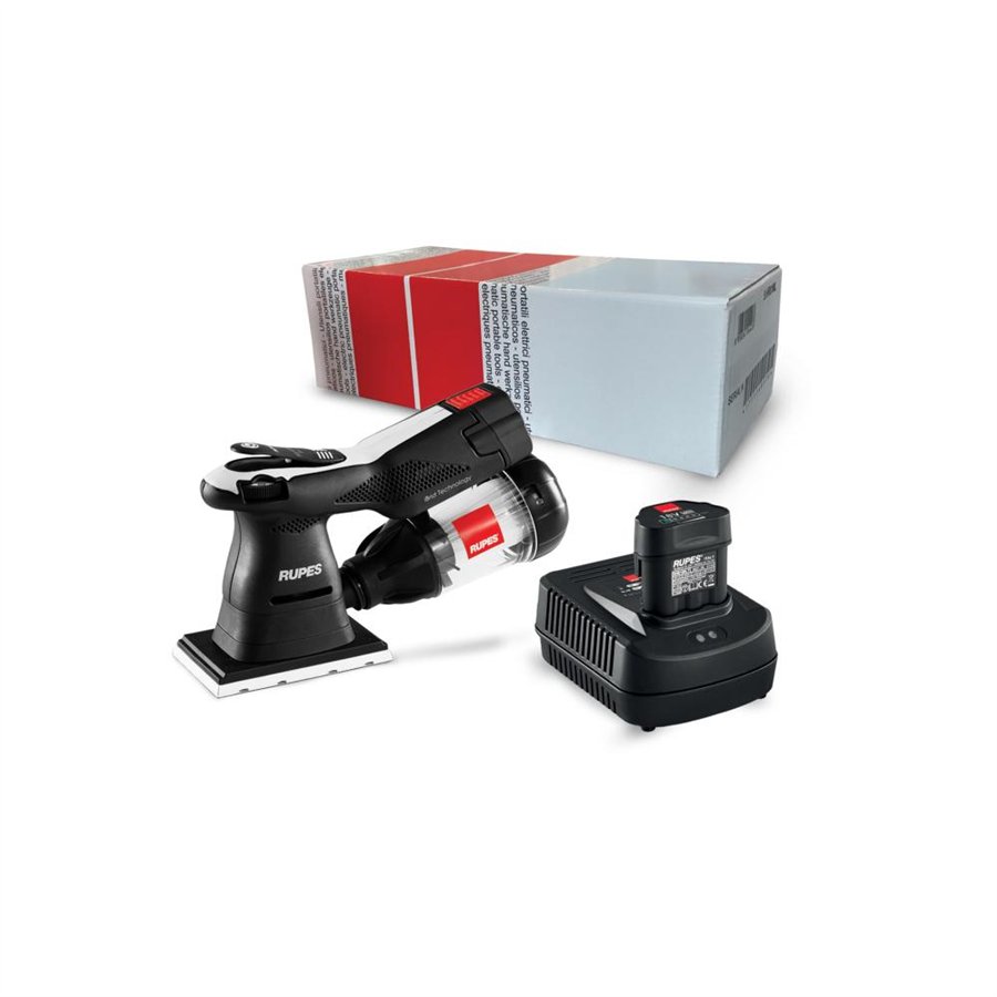 RUPES LEVIGATRICE ORBITALE IBRID 70X198 HSE73L+CHARGER+2 BATTERIE+GREEN TECH FILTER