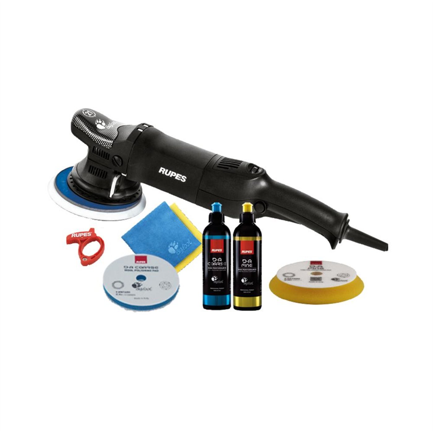 RUPES DA KIT-1 LHR21MARK III-1 TAMPONE SPUGNA-1 TAMPONE LANA-2 COMPOUND-2 PANNI MF-CABLE CLAMP