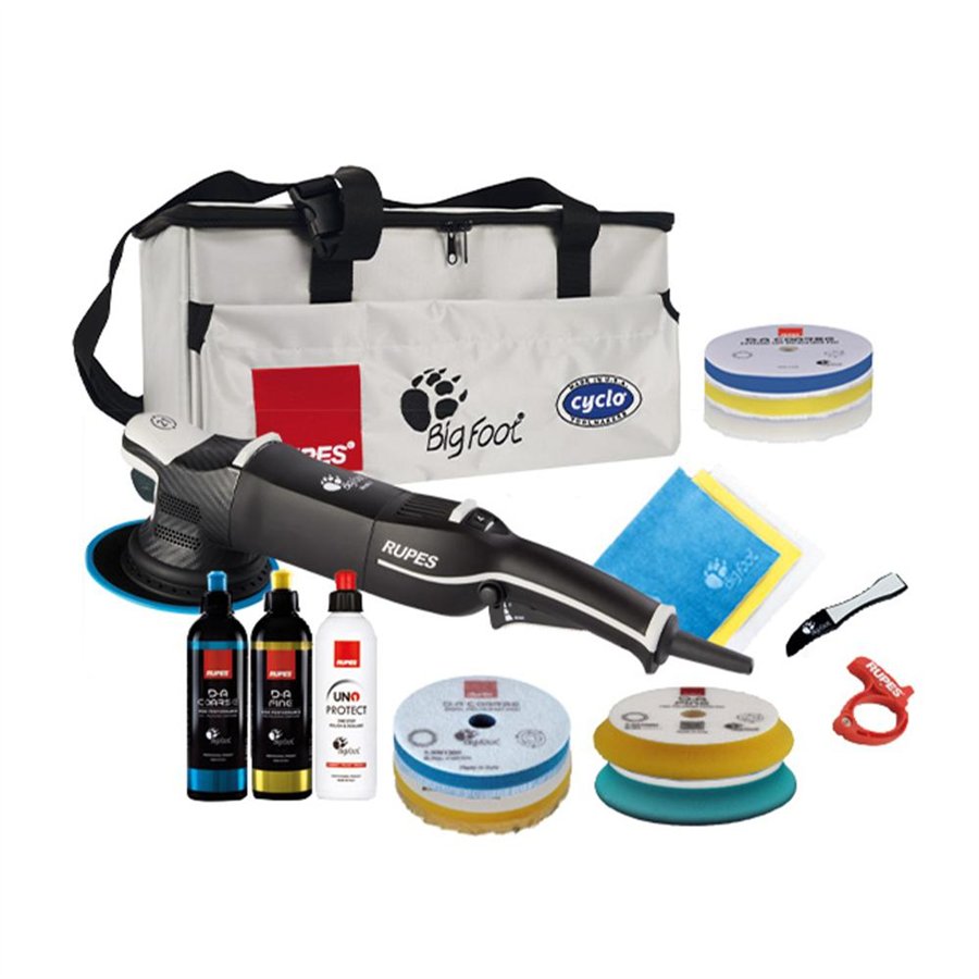 RUPES DA KIT-1 LHR21MARKV-2 POLISHING FOAM-2 WOOL PAD-2 FOAM PAD-3 MF PAD -3 COMPOUND-3 MF CLOTH-CLAW PAD-CABLE CLAMP -BF BAG