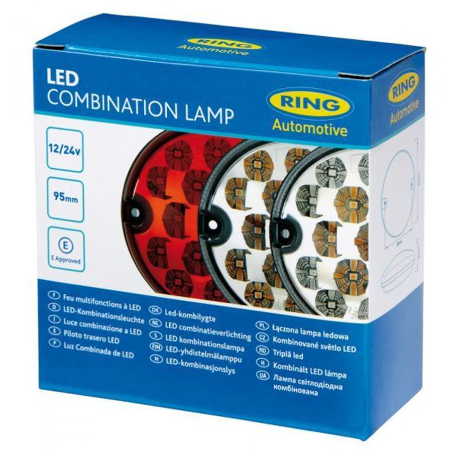 Fanale a led 12-24V 95 mm retronebbia rosso
