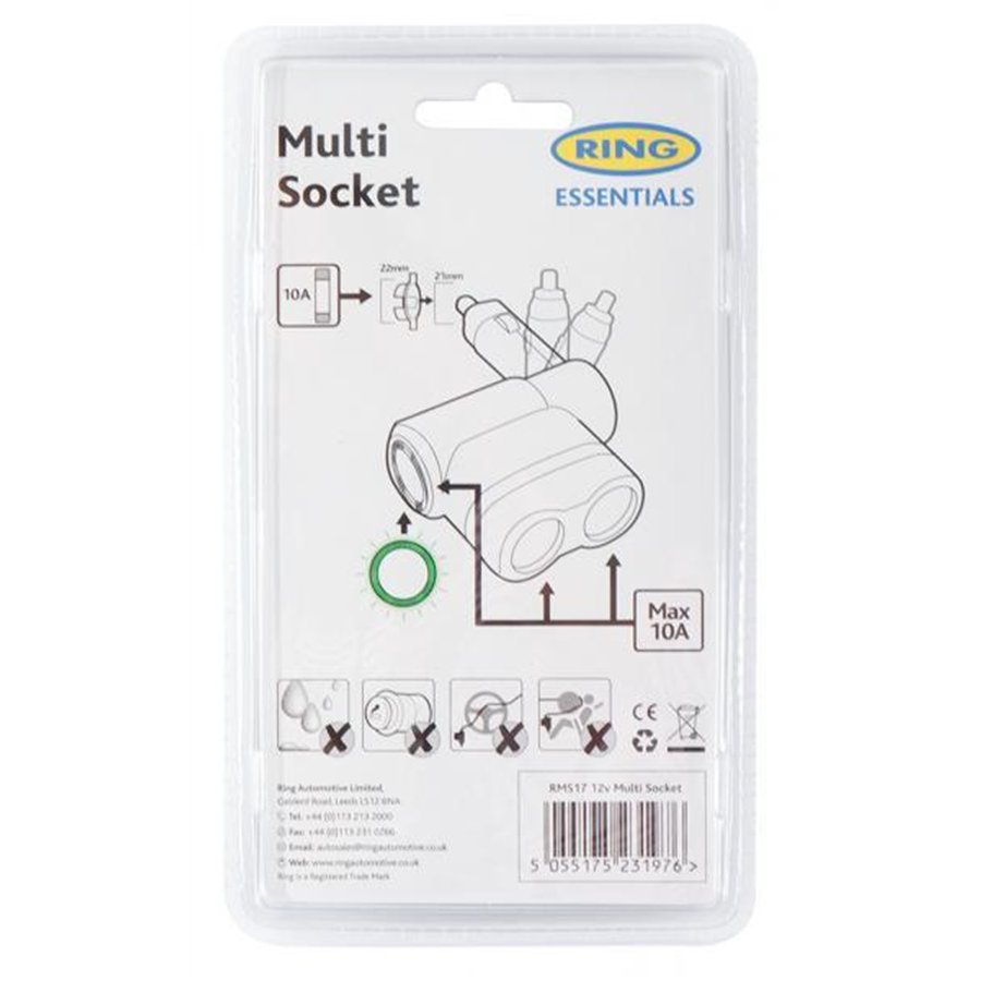 RING MULTISOCKET A 3 USCITE 12V