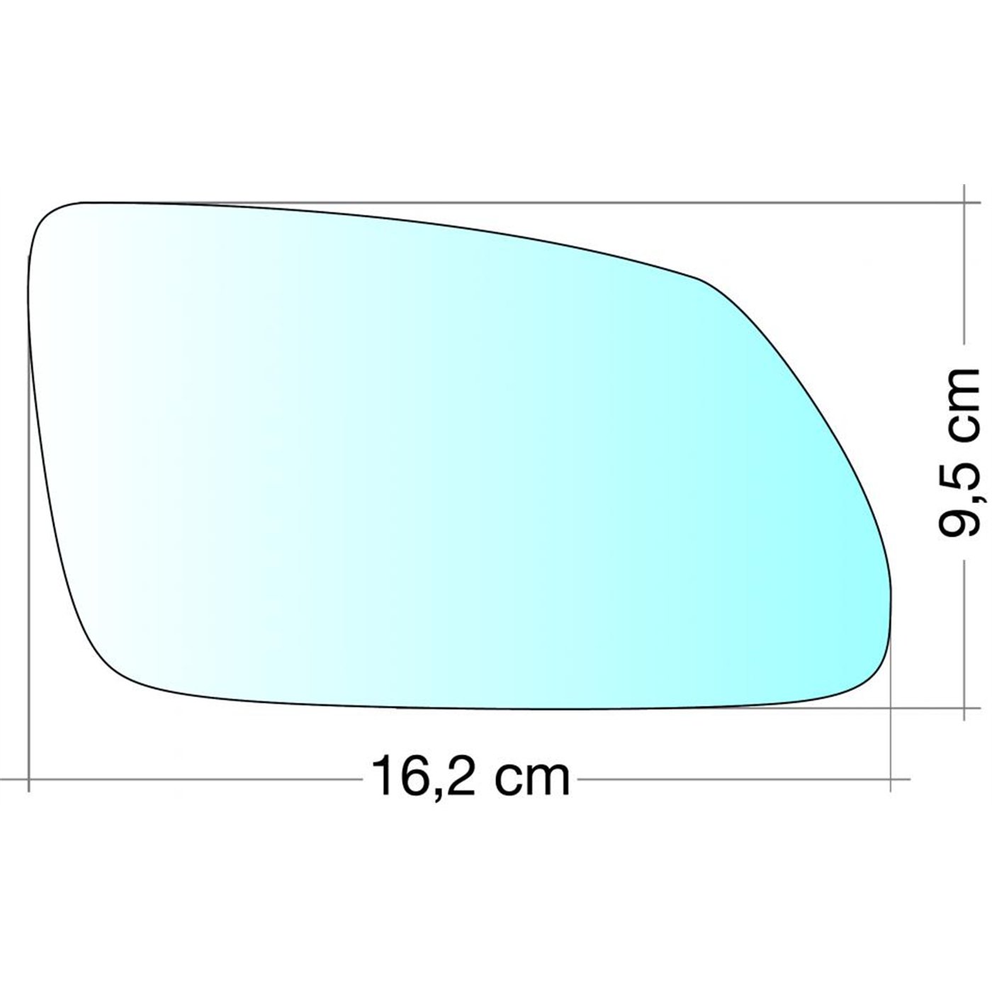 SPECCHIO  VW.  POLO  2005-˃  DX  CROM.  CURVO