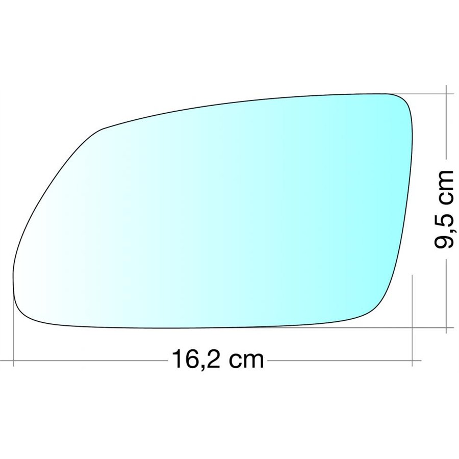SPECCHIO  VW.  POLO  2005-˃  SX  CROM.  CURVO