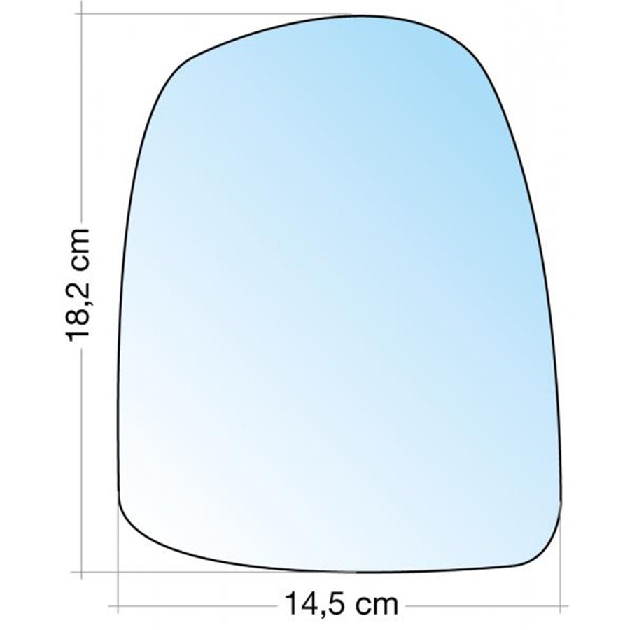 SPECCHIO  OPEL  VIVARO  -  RENAULT  TRAFIC  11/01-˃   DX   CROM.  CURVO
