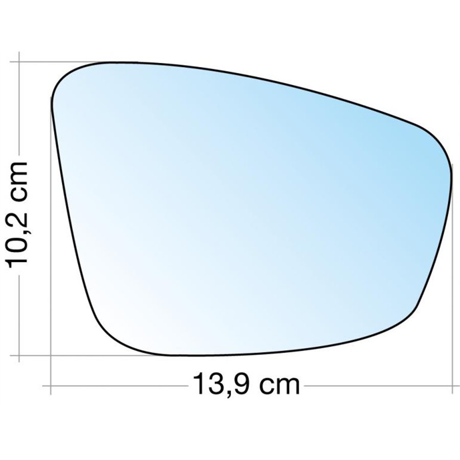 SPECCHIO VW POLO  09˃ CROM. CURVO DX