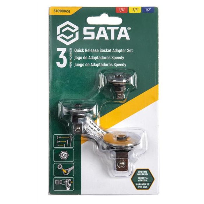Set adattatori 1/4", 3/8", 1/2" 3 pz