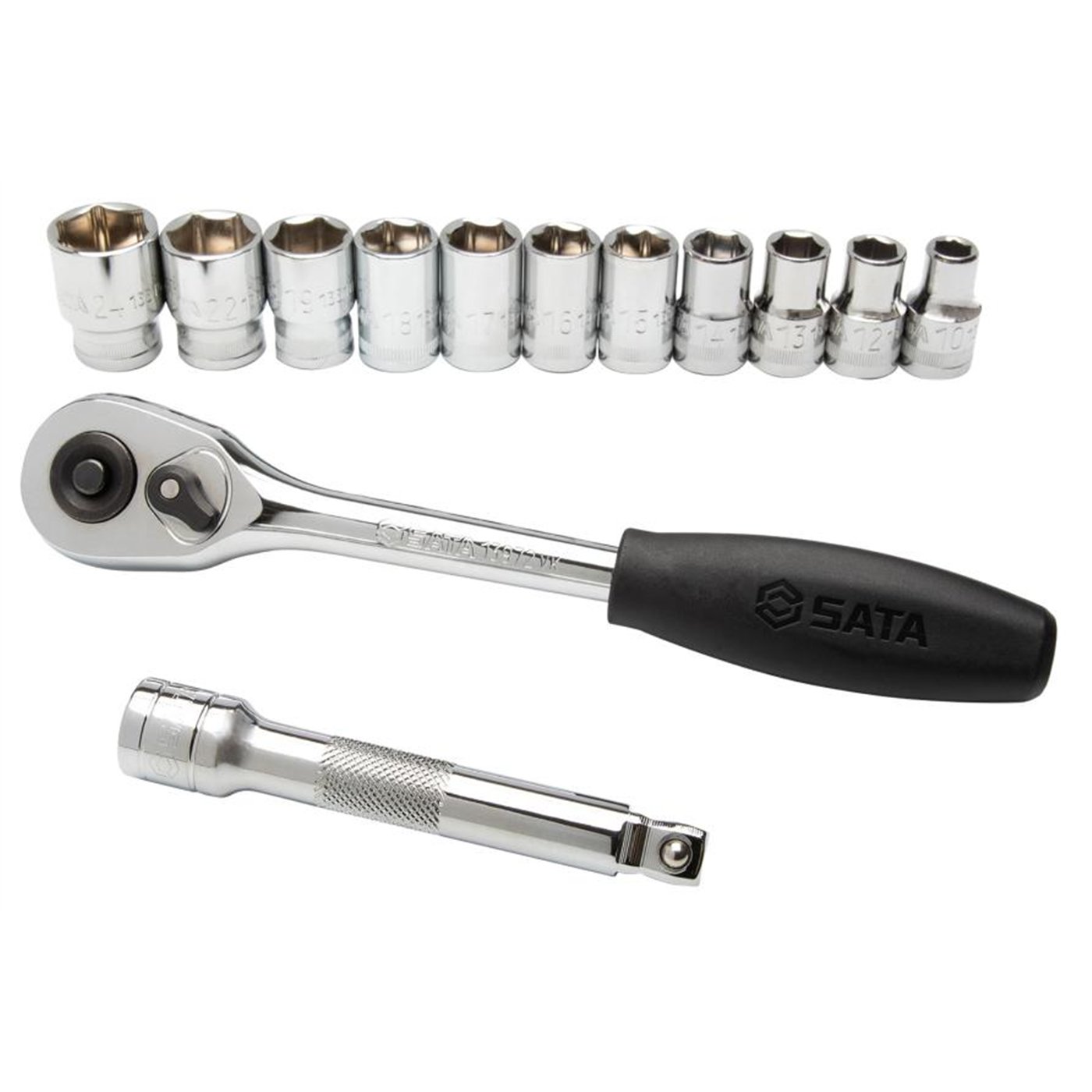 Set bussole metriche esagonali 1/2" 13 pz