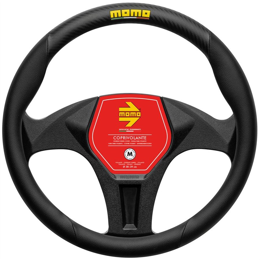 MOMO COPRIVOLANTE ITALIA NERO-CARBON M