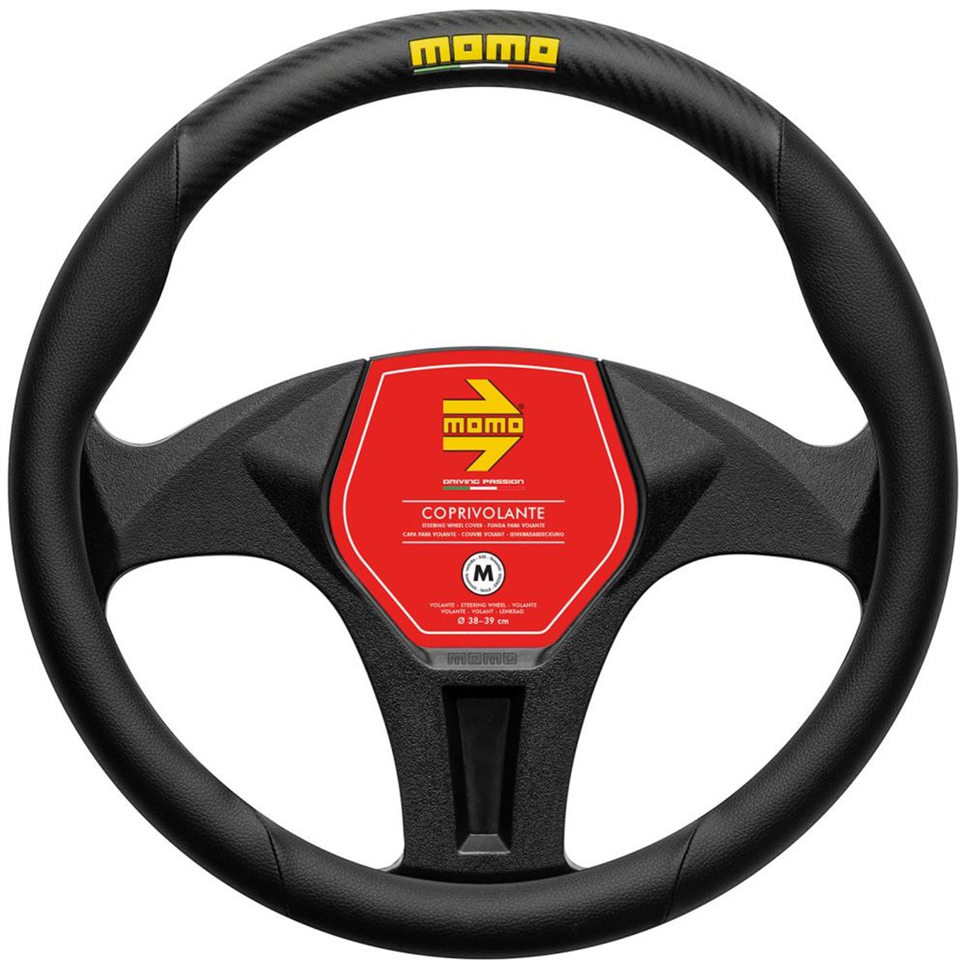 MOMO COPRIVOLANTE ITALIA NERO-CARBON M