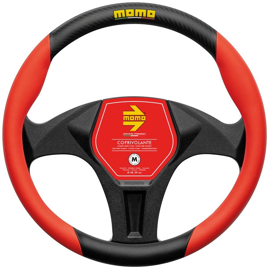 MOMO COPRIVOLANTE ITALIA ROSSO-CARBON M