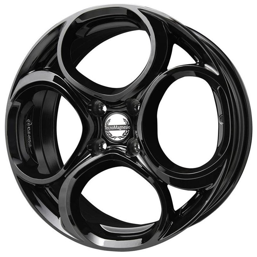 CER. L. CA9H0 JUNIOR 4 6,5X17 4X108 65,1 GLOSSY BLACK (Omol. ECE) (Lente 60 mm)