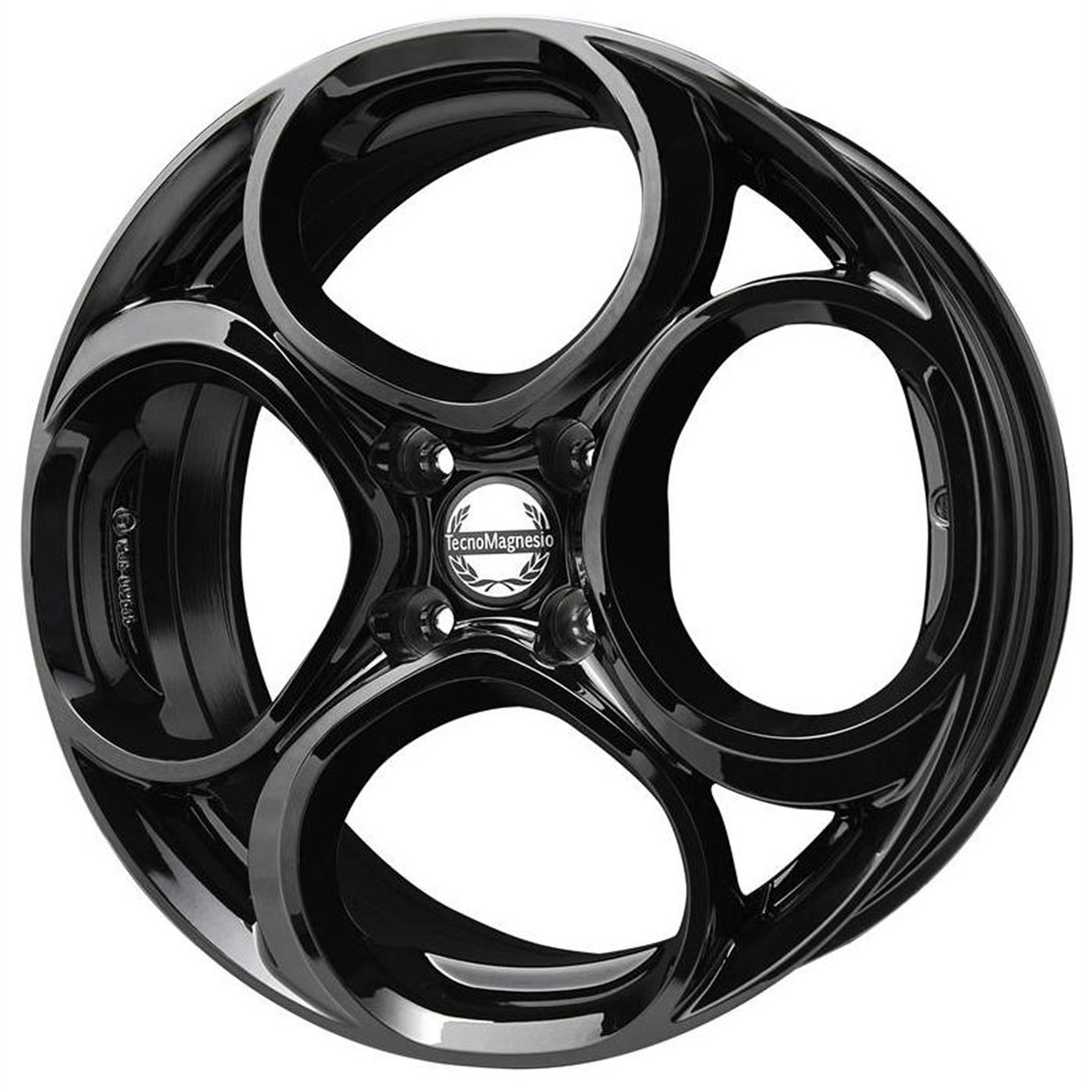 CER. L. CA9H0 JUNIOR 4 6,5X17 4X108 65,1 GLOSSY BLACK (Omol. ECE) (Lente 60 mm)