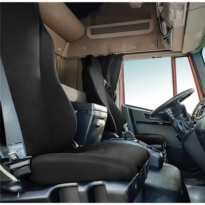Coprisedili per camion tg. SP70 IVECO Eurocargo 2 posti tess. poliestere nero