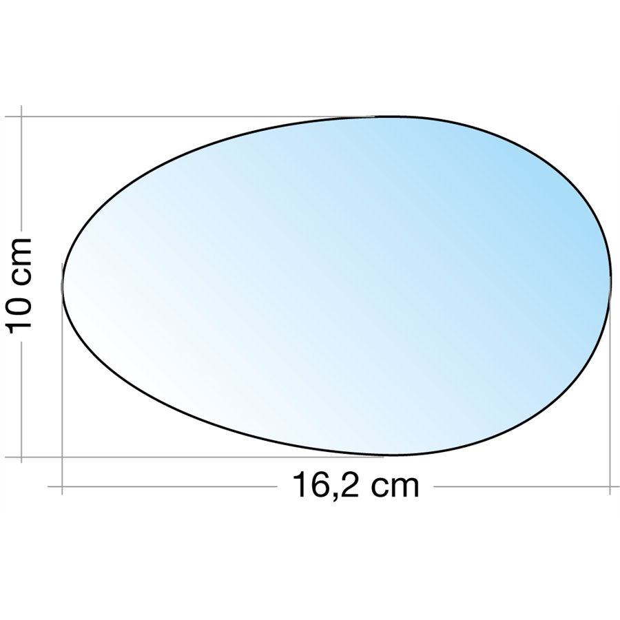 SPECCHIO C/PIASTRA DX AZZ. CURVO ALFA 156 97˃