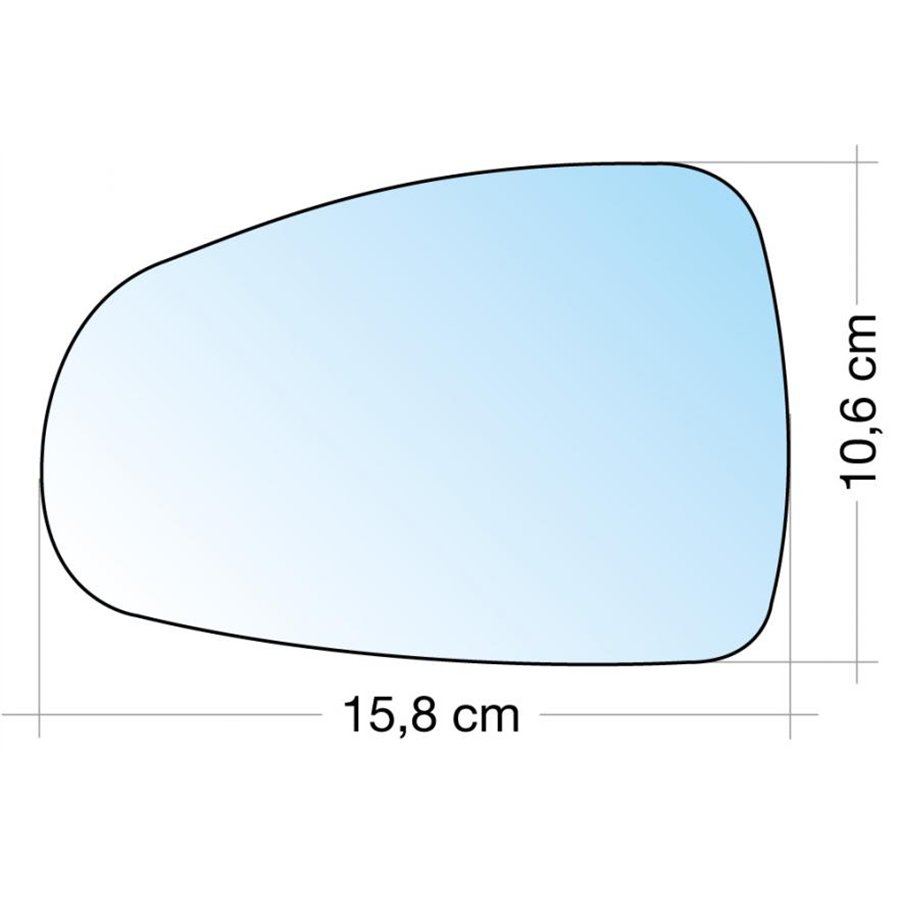 SPECCHIO C/PIASTRA SX CROM. ASF. TERM. AUDI A1 10˃