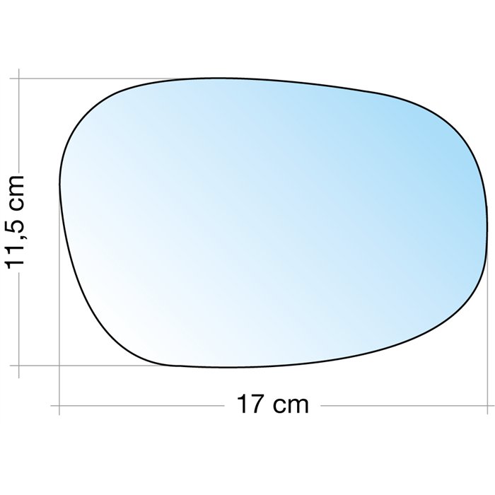 SPECCHIO C/PIASTRA DX CROM. CURVO BMW SERIE 1/SERIE 3 (E90) 10˃12