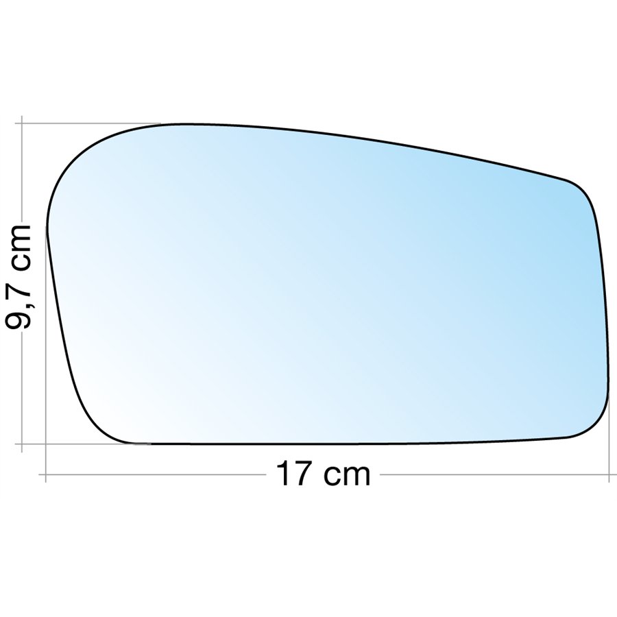 SPECCHIO C/PIASTRA DX AZZ. CURVO TERM. CITROEN EVASION-FIAT ULYSSE ˃02-LANCIA ZETA-PEUGEOT 806  (COM.ELETTRICO)