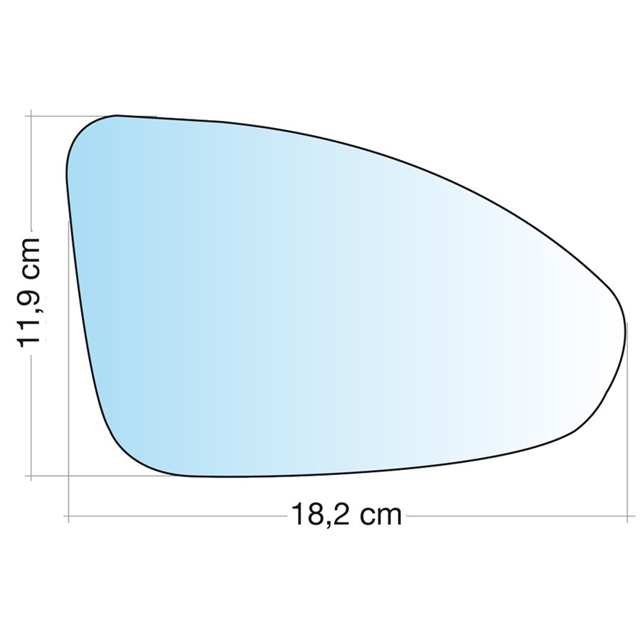 SPECCHIO C/PIASTRA DX CROM. CURVO TERM. CRUZE