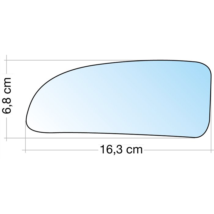 SPECCHIO C/PIASTRA DX CROM. CURVO TERM. CITROEN JUMPER 99˃05/C25-FIAT DUCATO 99˃-PEUGEOT J5 BOXER 99˃06 GRANDANGOLO (COM. ELETTR