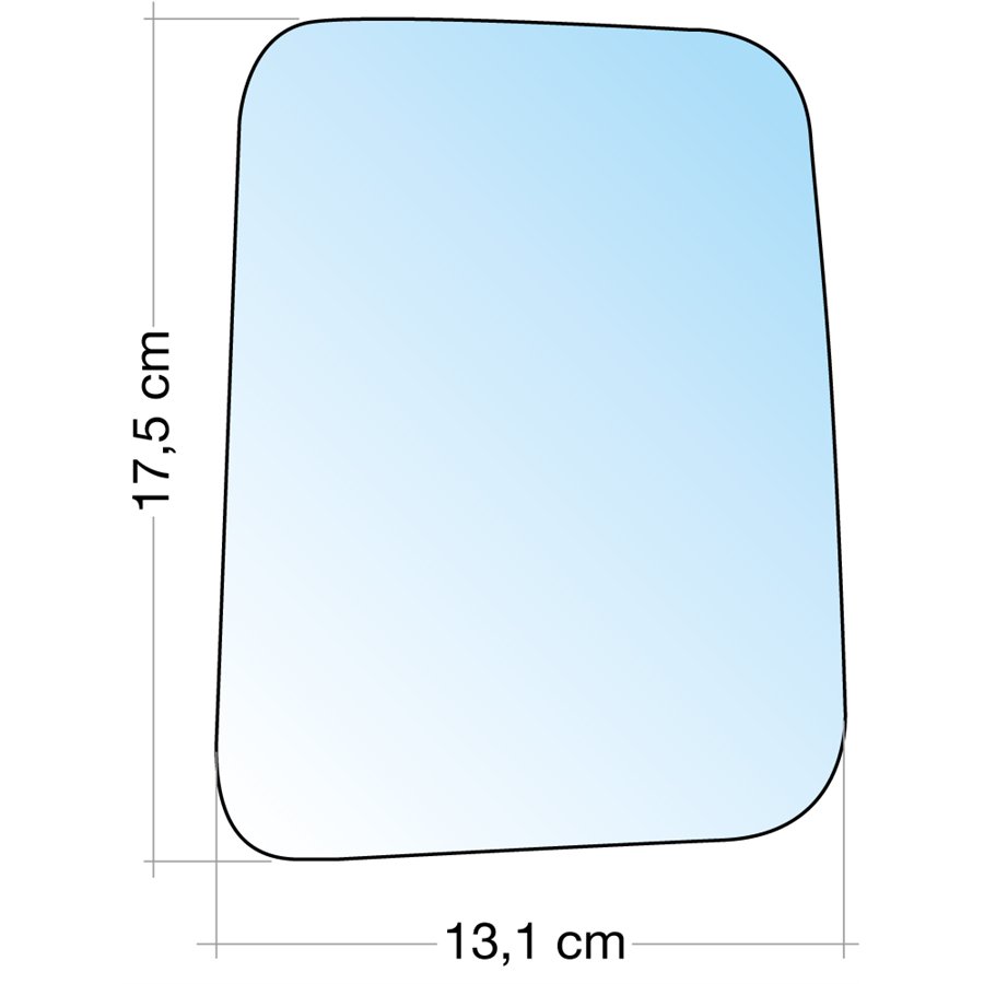 SPECCHIO C/PIASTRA DX CROM. ASF. TERM. FIAT FIORINO 98˃07 (COM.MECCANICO)
