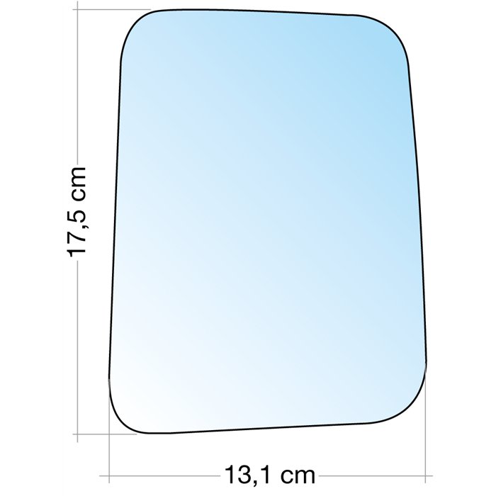 SPECCHIO C/PIASTRA DX CROM. ASF. TERM. FIAT FIORINO 98˃07 (COM.MECCANICO)
