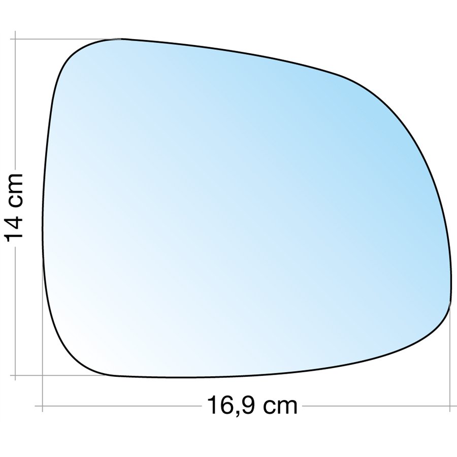 SPECCHIO C/PIASTRA DX CROM. CURVO FIAT SEDICI-SUZUKI SX4 ˃09