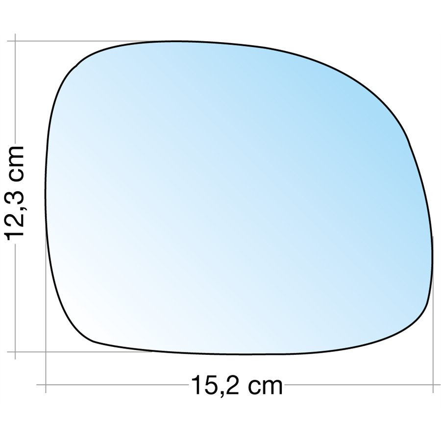 SPECCHIO C/PIASTRA DX CROM. CURVO TERM. FIAT PANDA 09˃