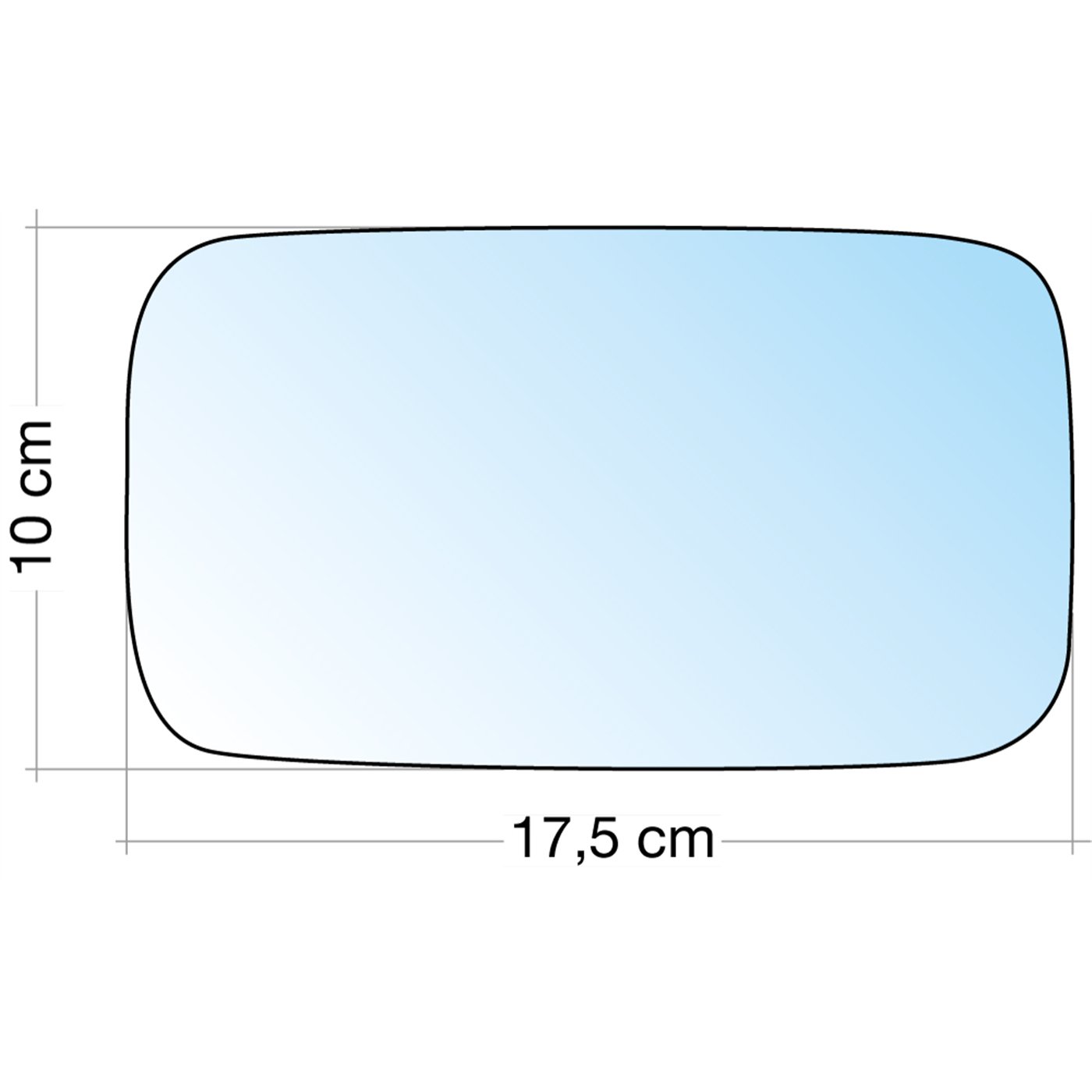 SPECCHIO C/PIASTRA DX CROM. CURVO FORD FIESTA 89˃94
