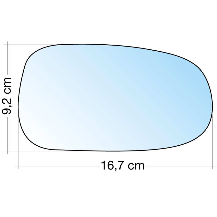 SPECCHIO C/PIASTRA DX AZZ. CURVO LANCIA LYBRA 99˃