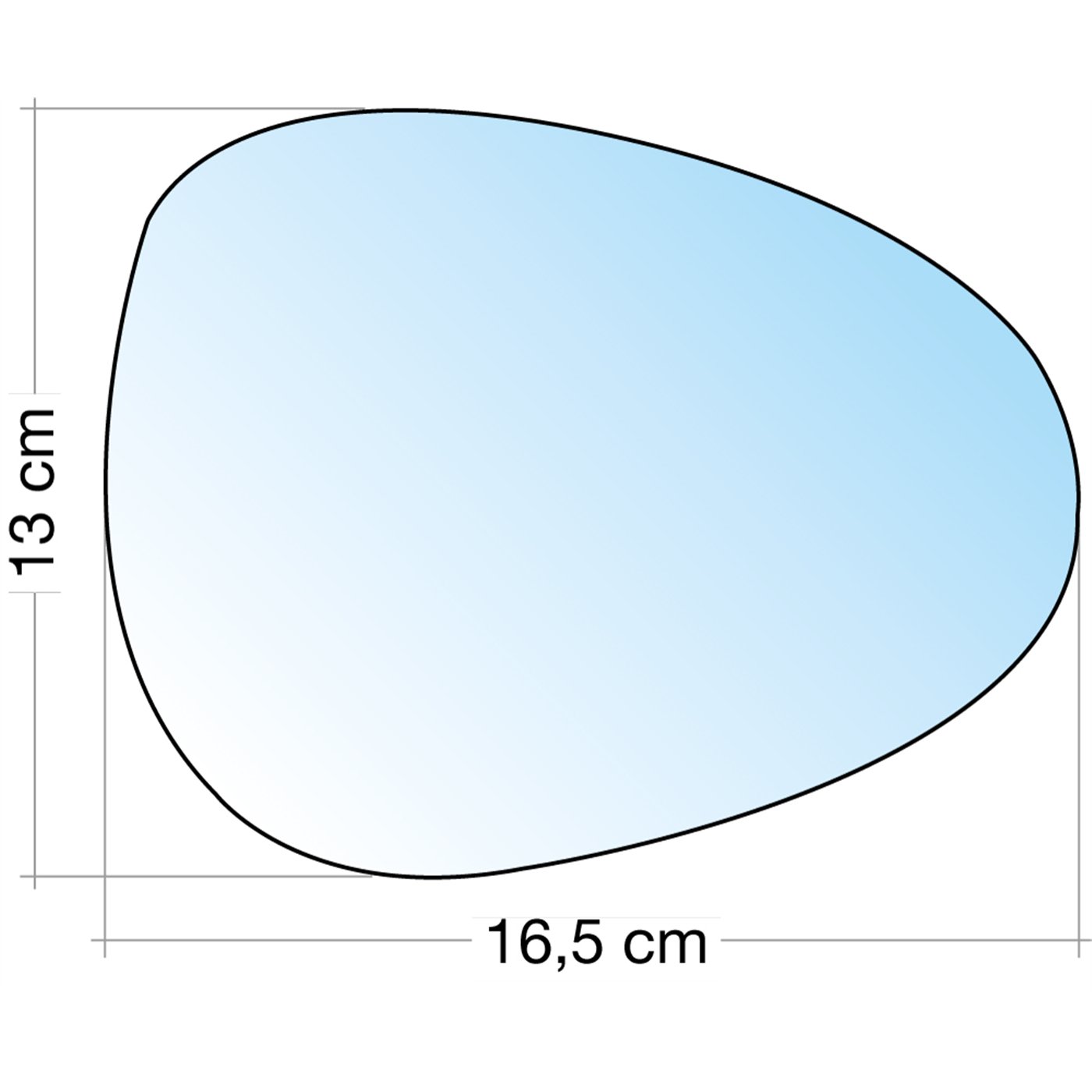 SPECCHIO C/PIASTRA DX CROM. CURVO LANCIA YPSILON/YPSILON UNYCA 10˃13
