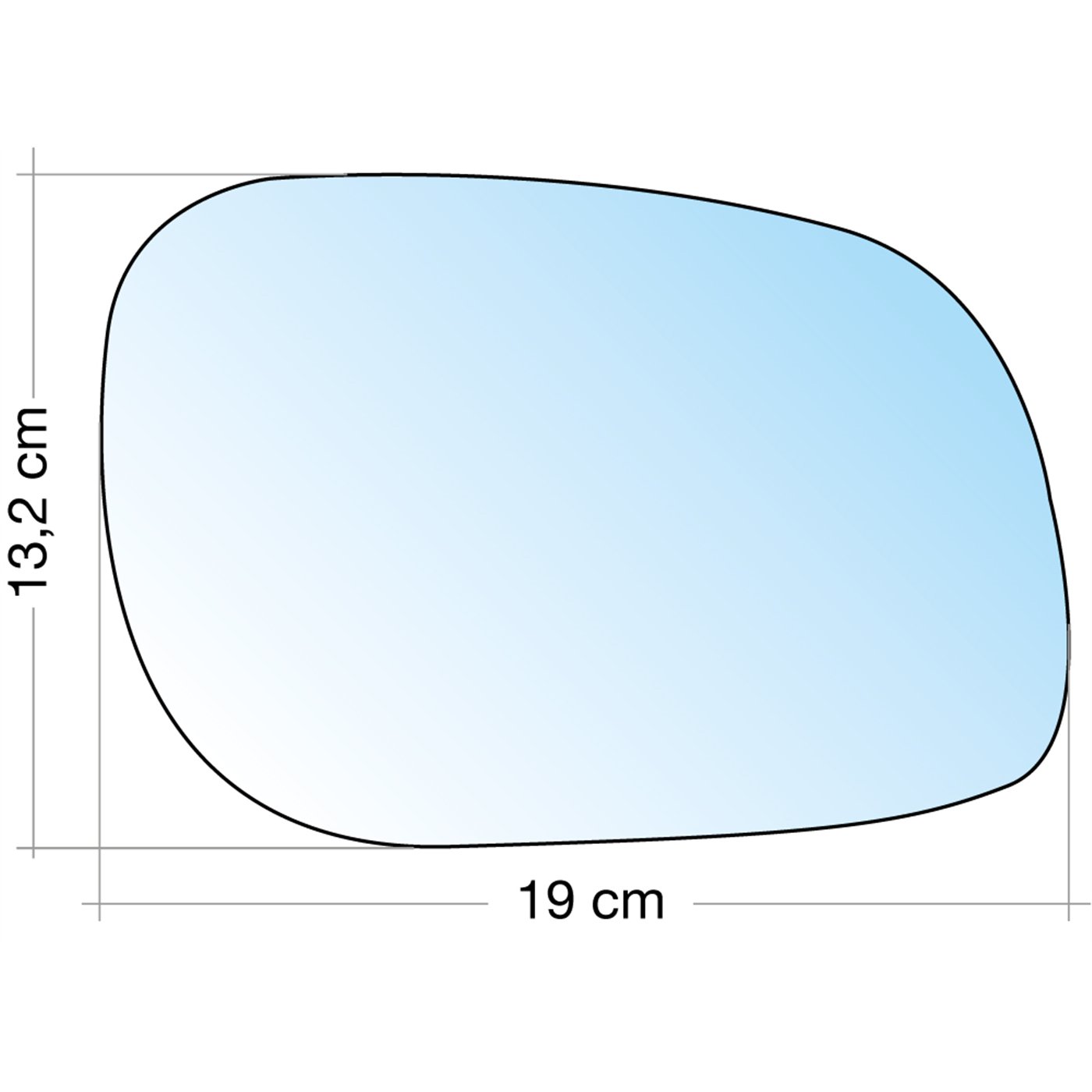 SPECCHIO C/PIAS. DX CROM CURVO FREELANDER 97˃06
