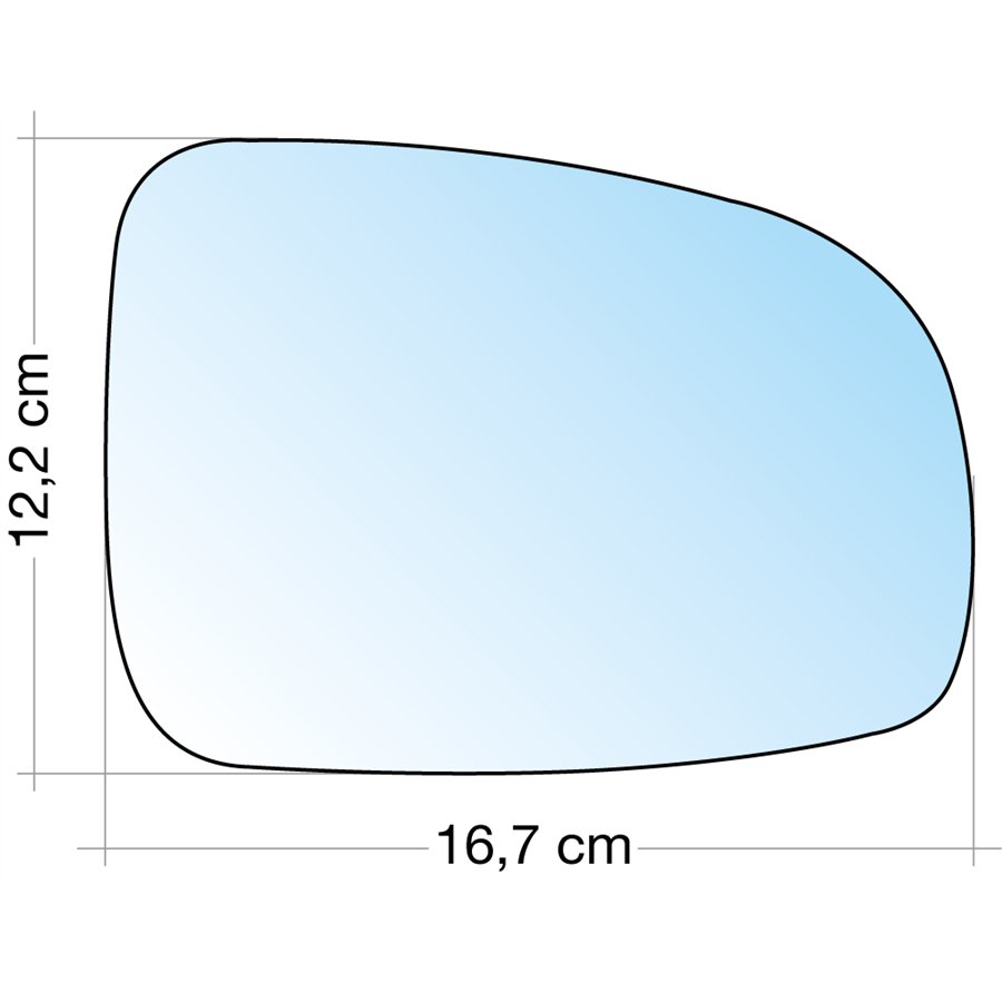 SPECCHIO C/PIASTRA DX CROM CURVO NISSAN NOTE 06˃13