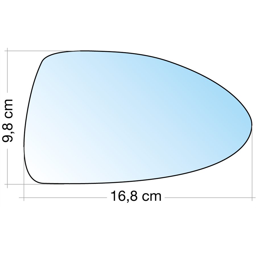SPECCHIO C/PIASTRA DX CROM. ASF. TERM. OPEL CORSA D 06˃