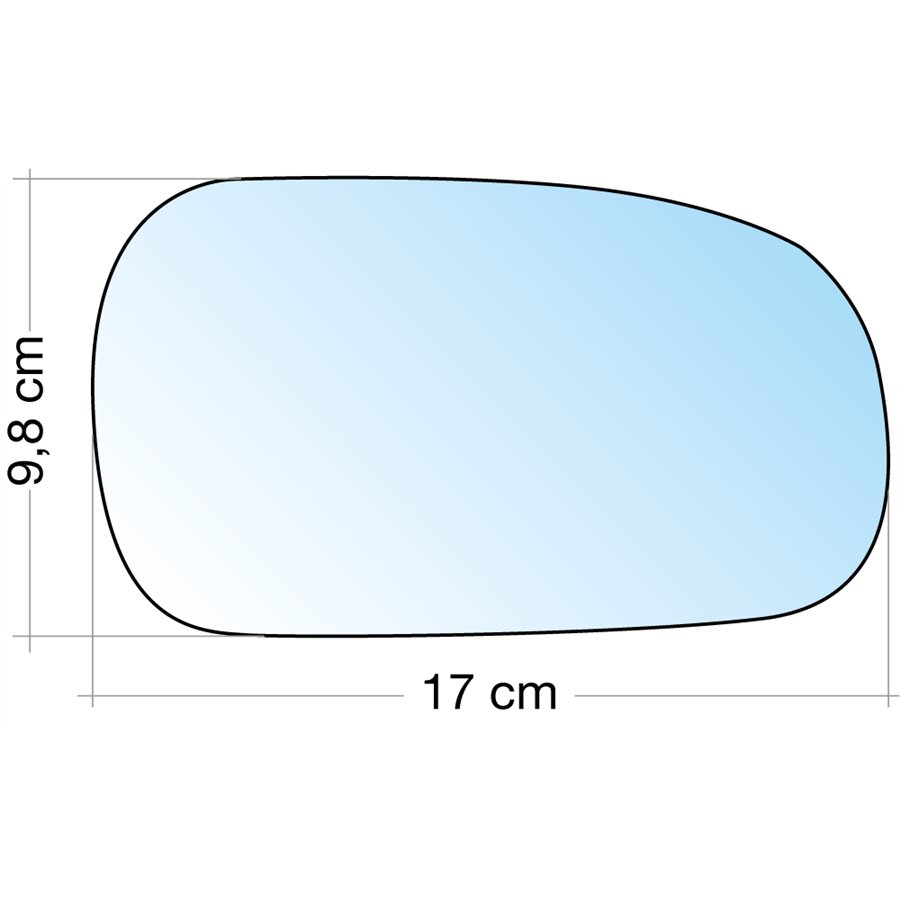 SPECCHIO C/PIASTRA DX CROM. CURVO TERM. ROVER SERIE 400 95˃00
