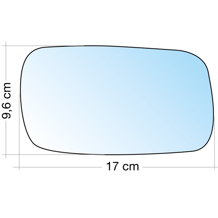 SPECCHIO C/PIASTRA DX CROM. ASF. SAAB 900 96˃02, 9.3/9.5  ˃02