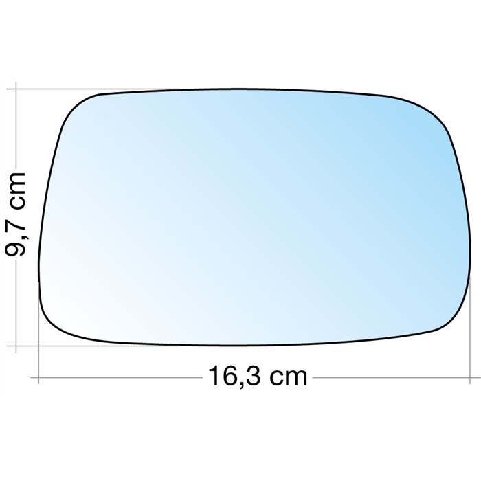 SPECCHIO C/PIASTRA DX CROM. ASF. TOYOTA COROLLA 00˃03, YARIS 99˃05