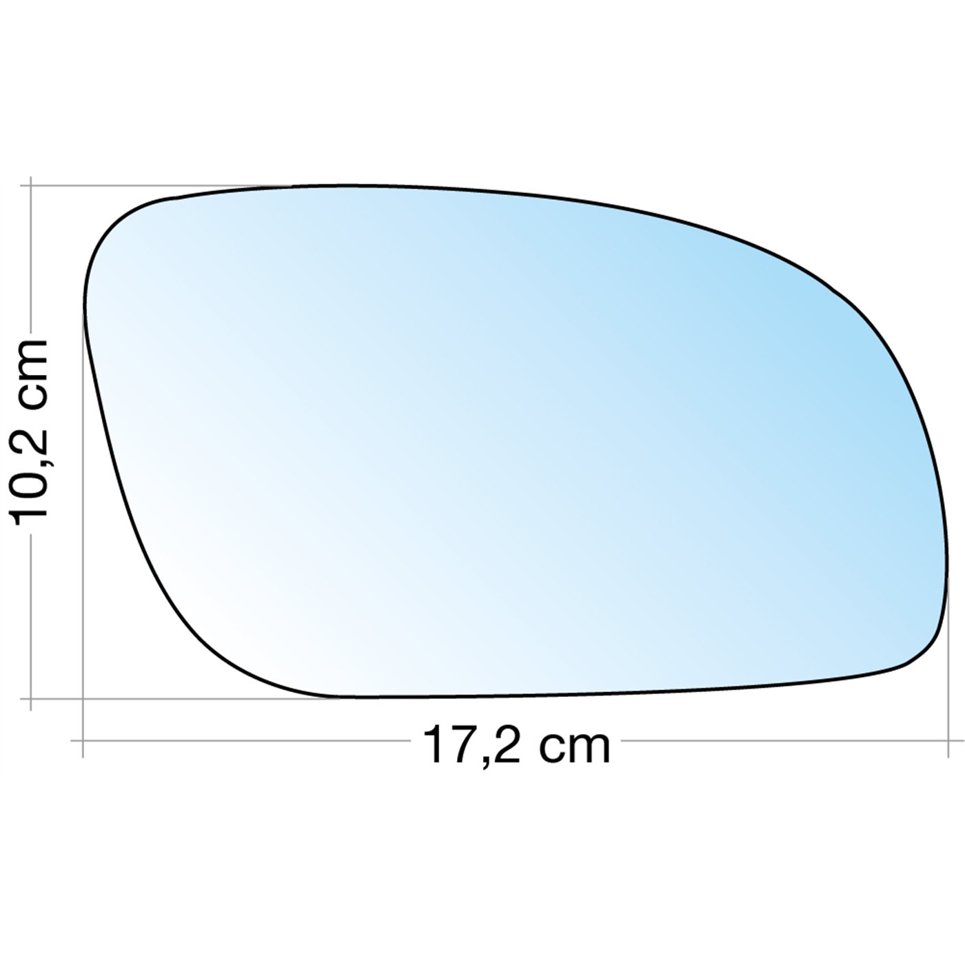 SPECCHIO C/PIASTRA DX CROM. CURVO TERM. VW TOURAN 03˃09