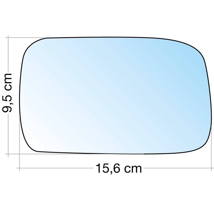 SPECCHIO C/PIASTRA DX CROM. CURVO VW POLO 95˃99