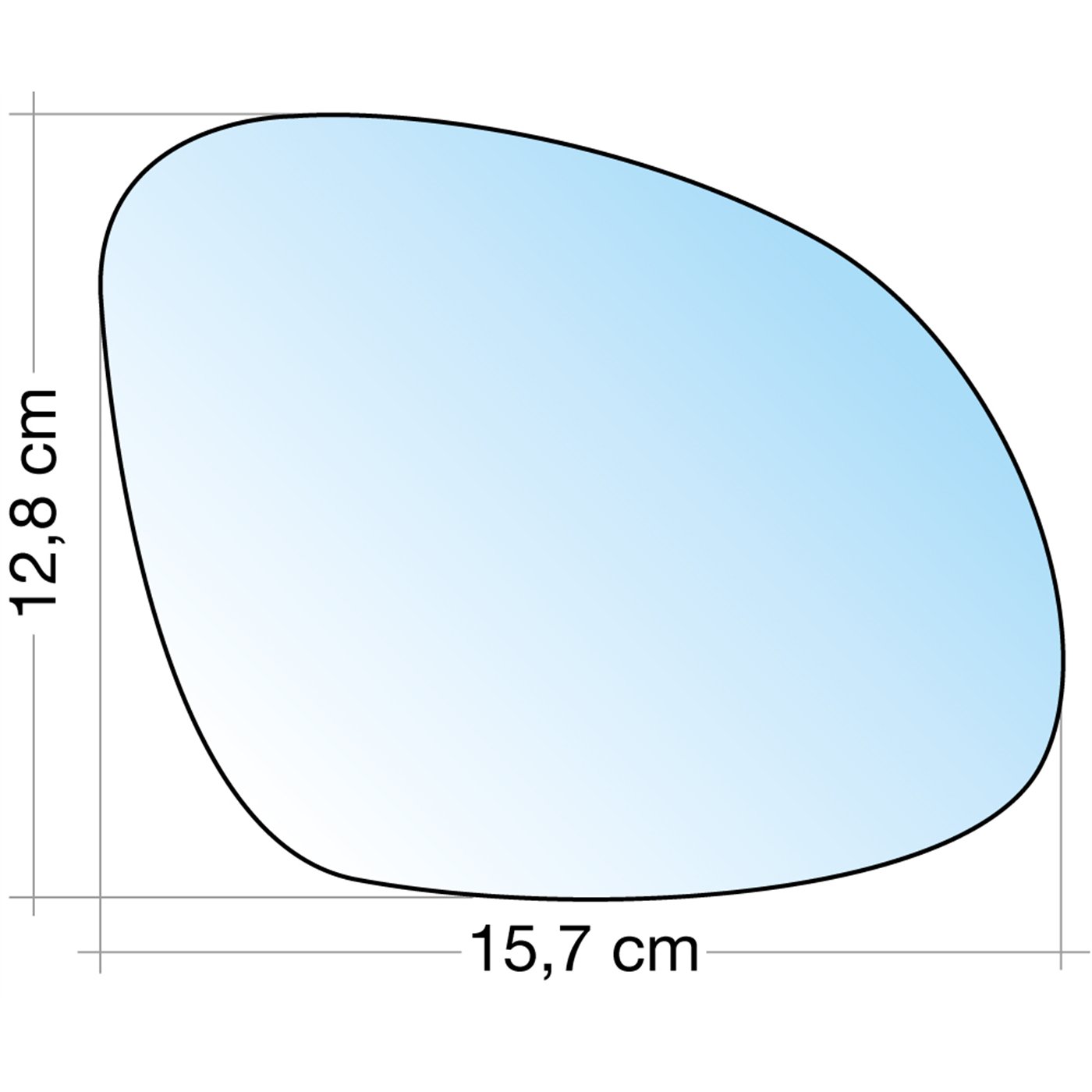 SPECCHIO C/PIASTRA DX CROM. ASF. VW TIGUAN 07˃11