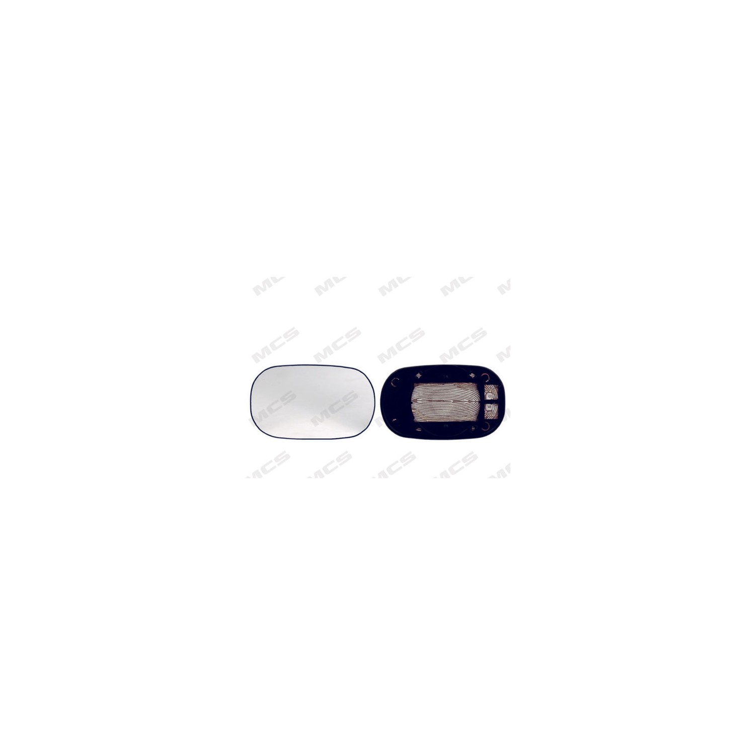 PIASTRA 14538 CON SPECCHIO CURVO RISC.FO SX/DX