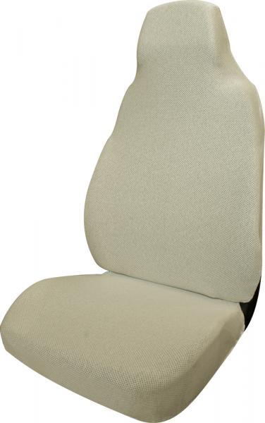Coprisedile Anteriore Poncho Tess. Elastico Misto Cotone Crema