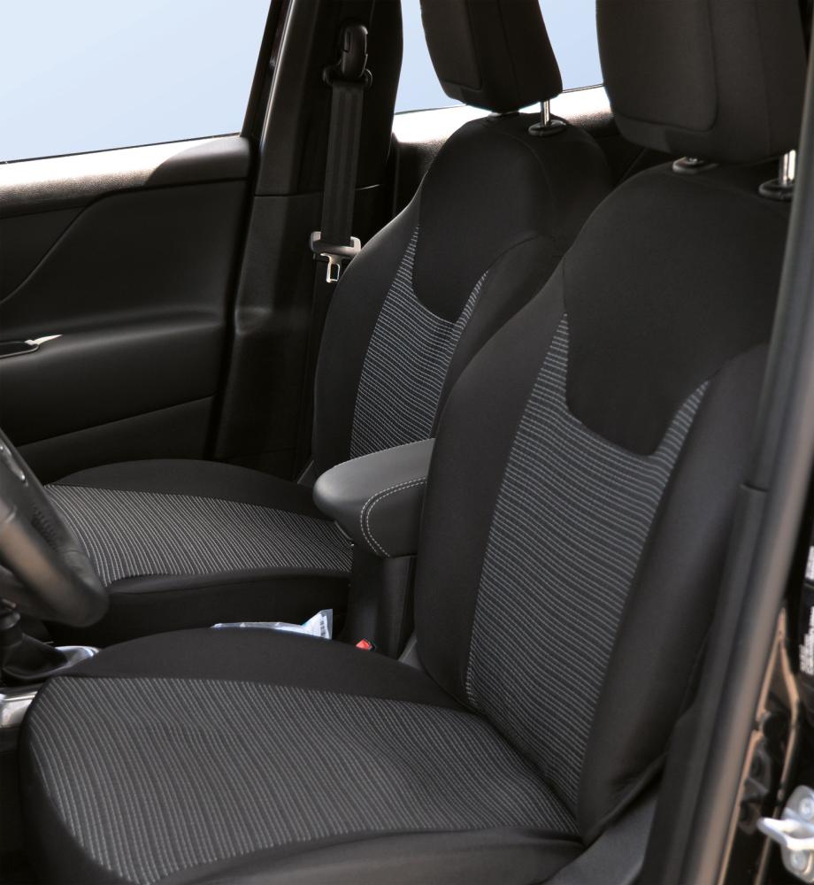 Coprisedili Anteriori Personalizzati Jeep Renegade 14>/compass 17>, Dacia Duster 10>/sandero 20>/jogger 21> Tess. Rigato Nero
