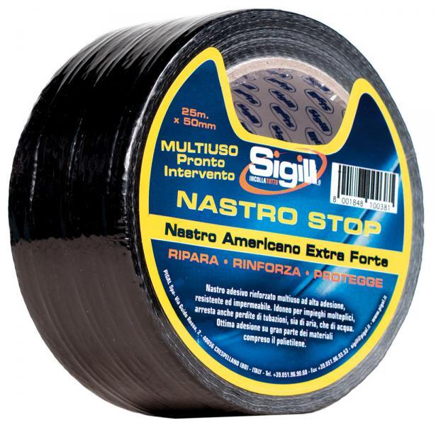 Nastro Adesivo Americano Nastro Stop Nero