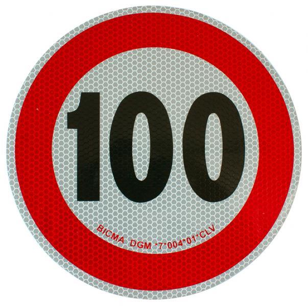 Disco Adesivo Limite Di VelocitÃ  100 km